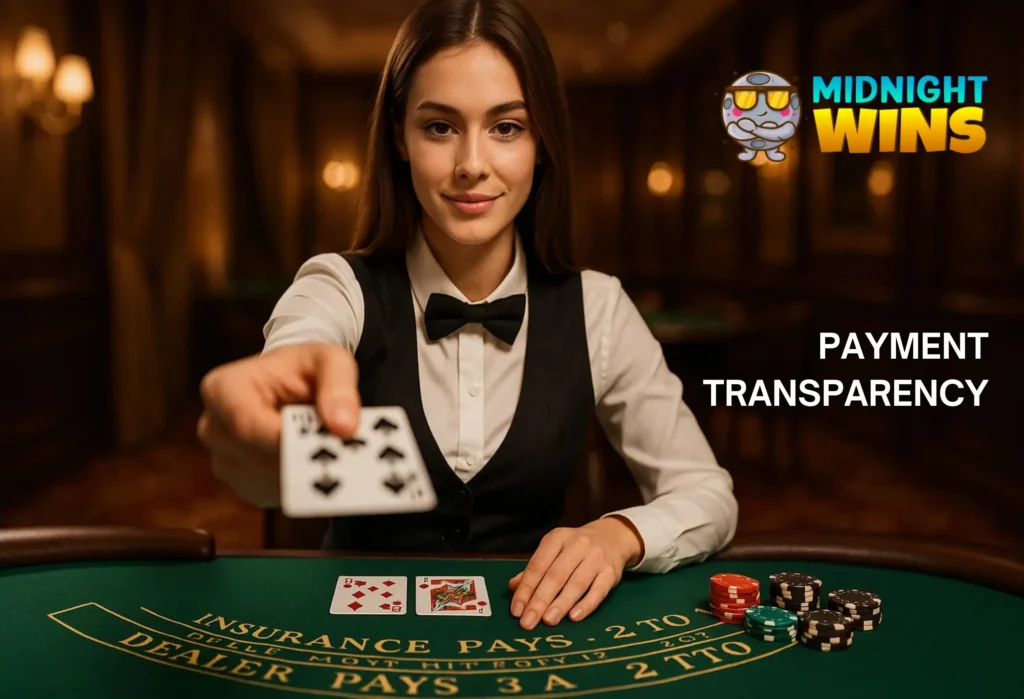 Payment transparency on Midnight Wins.