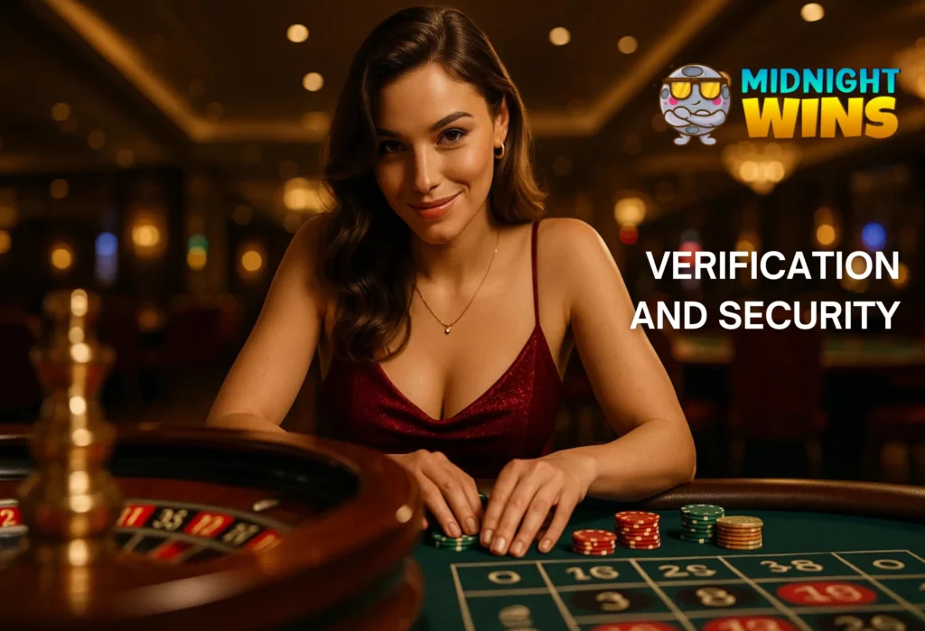 Verification (KYC) and security on Midnight Wins casino.